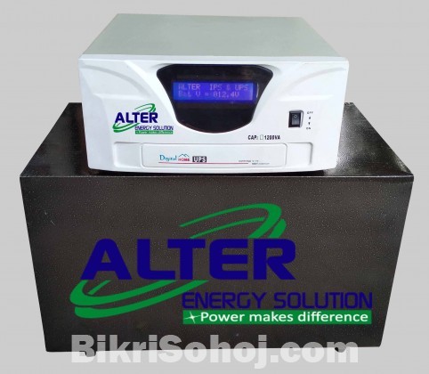 ALTER 1200VA Pure sign wave IPS/UPS-200AH Full Package